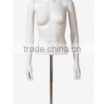 Durable white female half-body white mannequins