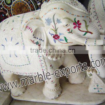 Indian marble carving Elephant Sculpture