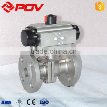 Single Acting Ss316 Flange Pneumatic Ball Valve With Positioner photo-4