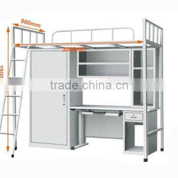 School Furniture Metal Bunk Bed With Study Table for Students photo-4