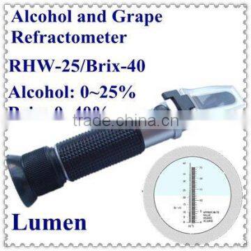 Portable Hand-held Alcohol and Grape Refractometer RHW-25 /Brix ATC