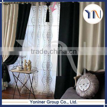 plain polyester blackout fabric curtain fabric flame retardant plain curtain fabric for hotel curtain,ready curtain