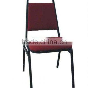 Steel dark red restaurant banquet chair