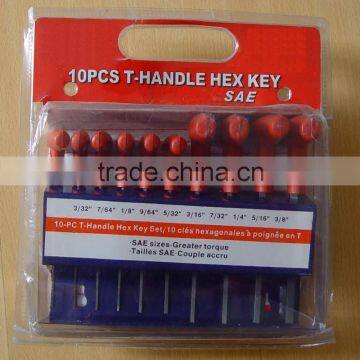 10pcs T-Handle hex key wrench