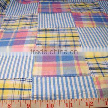 plaid patchwork fabric cotton