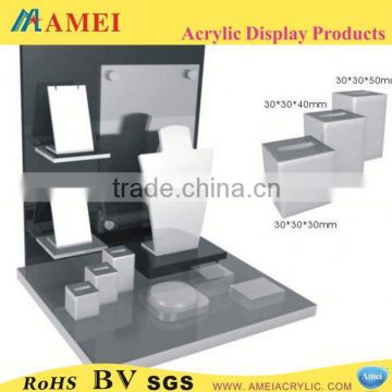 2013 Hot acrylic jewelry plate display stand/Customized acrylic jewelry plate display stand