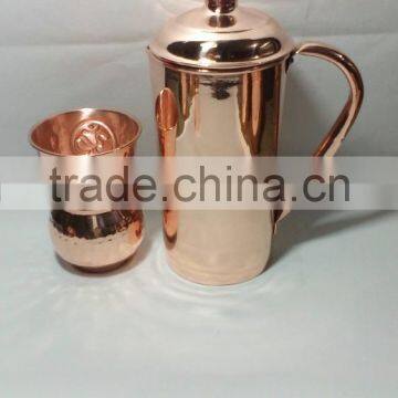 Copper Cup with pitcher for Yoga Benefits