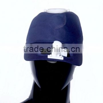 Factory direct sale low price novelty solar energy fan blue cool fishing hat