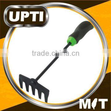 Taiwan Made High Quality 327mm Two-Tone Egro Handle Five-Teeth Garden Rake Metal Teeth Garden Floral Rake