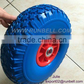 12" x 4.00-4 Flat Free PU Solid Wheels