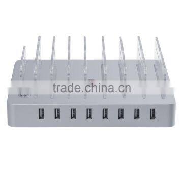 Hot Selling VOXLINK 8-Port Family Office Size USB Desktop Charger With Transparent Bracket PSE White photo-2