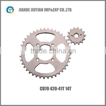 CD70 420-41T/14T Pakistan market motorcycle sprocket colorful design