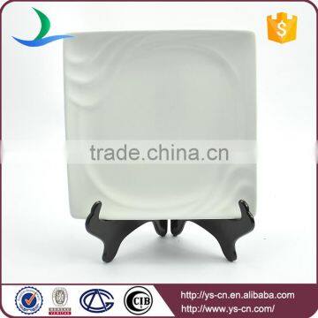 Square Shape White Porcelain Fine Dining Plates photo-2