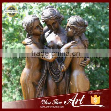 Life Size Bronze Three Goddess Female Statues photo-3