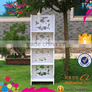 DIY Carved Storage Shelf With 4 Layers White Color photo-3