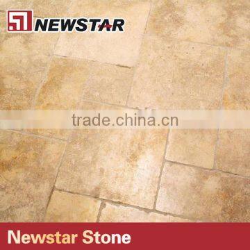 Newstar jerusalem brushed golden marble floor tumbled marble tile