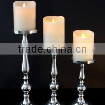 Silver Pillar holder / candle holder/ candle pillar holder