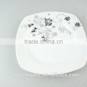 Hotsale Decorated White Porcelain Plate for Restaurant in Stock With Cheap Price photo-2