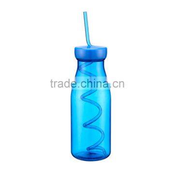 350ml Plastic Water Bottle With Straw Milk Bottle Design photo-5