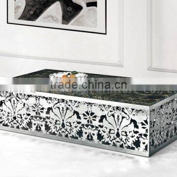 Crave Stainless Steel Marble Coffee Table Centre Table photo-6