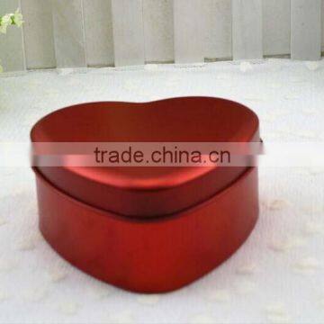 china heart shape chocolate tin box for children