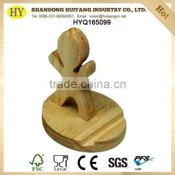 Unfinished Costom Hot Sale Wooden Phone Holder photo-2
