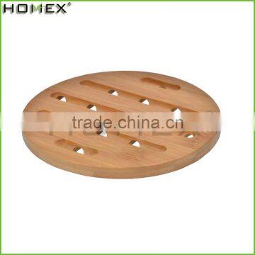 Fashion Bamboo Round Trivet/Bamboo Hot Pot Hoder Pads& Mat/Homex_Factory photo-2