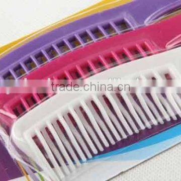 Staggered Comb With Hanging Hole/3PC Plastic Hair Brush photo-3