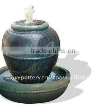 Ceramic fountain, ceramic water feature QT