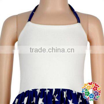 Girls New Fashion 4Th Of July Holiday Parade Dress Blue Star Kids One-Piece Dress photo-4