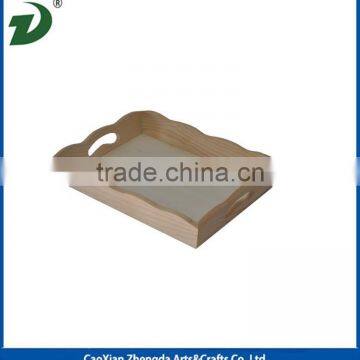 Unfinished Solid Wooden Fruit Tray photo-2