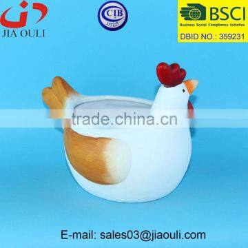 Beautiful EASTER Decorations Ceramic Rooster Figurines, Animal Planter Pot photo-4
