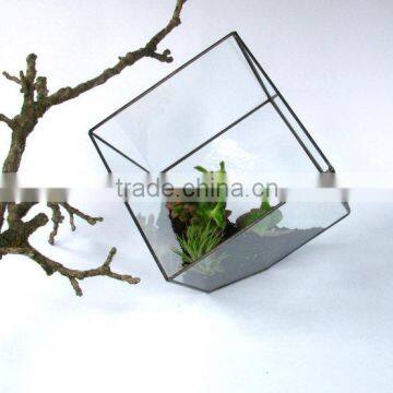 Tabletop Minimalist Decorate Geometric Cube Glass Terrarium photo-4