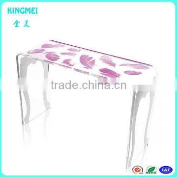 Wholesale Round Acrylic Tables,lucite Coffee Table, Acrylic Furniture With Colorful Base