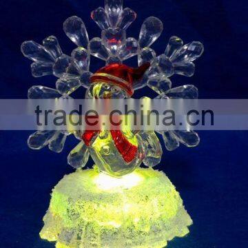 New Style Led Rbg Light Acrylic Artificial Christmas Snowflake Snowman photo-5