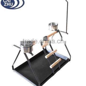 TABLETOP PARROT PLAY STAND WITH TOY HANGER AND FEEDER photo-2