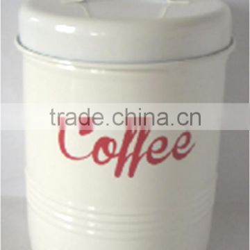 High quality coffee metal kitchen storage jars