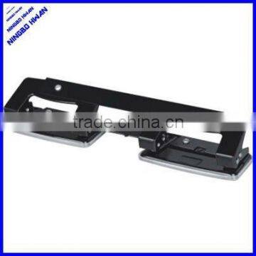 4 Hole Punch, 1/4 Size, 2-3/4 Center, 20 Sht Cap, Black