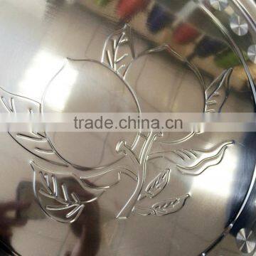 28cm High Quality Stainless Steel Round Serving Tray photo-5
