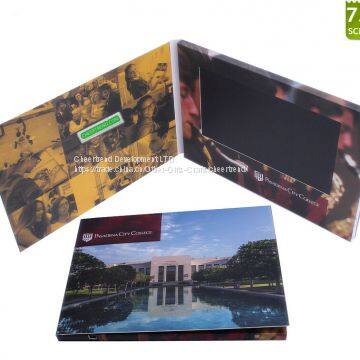 7.0 inch screen video brochure in A5 size.