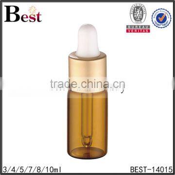 3 / 4 / 5 / 7 / 8 / 10ml Cosmetic Matt Golden Dropper Bottle Perfume Glass Amber Fragrance Perfume Glass Bottle Factory photo-3