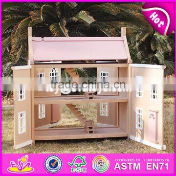 2017 New Design Lovely Wooden Girls Dollhouse for Sale W06A237 photo-3