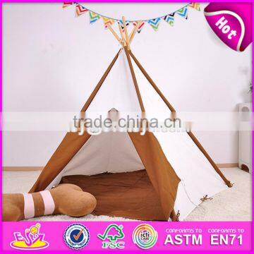 Deluxe Indoor Play Kids Teepee Tent Natural Cotton Canvas Indian Kids Teepee Tent W08L005 photo-4