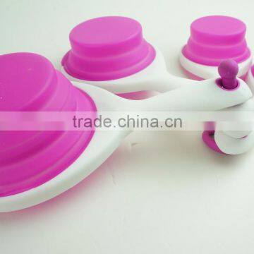 16128 SILICONE MEASURING CUPS SET CUP SPOON KITCHEN TOOL COLLAPSIBLE BAKING COOK photo-5