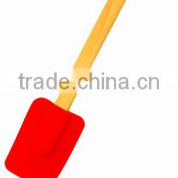 Silicone Dough Scraper Dough Spatula Wood Handle photo-6