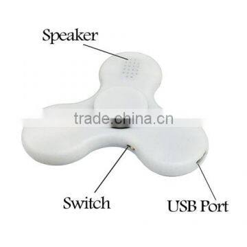 2017 Bluetooth Speaker LED Light Relief Hand Fidget EDC Hand Spinner Gyro Toy photo-3