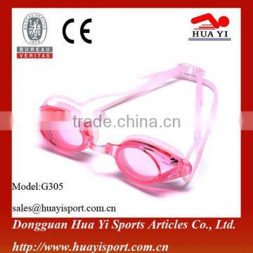 Popular silicone transparent colors swimming goggle