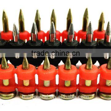 High Quality Red Plastic Color Low Carbon Harded Steel Galvanized Concrete Nails for Construction photo-5