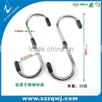 Professional manufacture customize s shaped metal hook 5pcs/bag