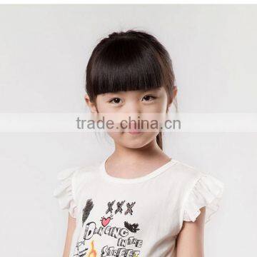 Children's Cotton Printed Lovely Butterfly Sleeve T-shirt photo-2